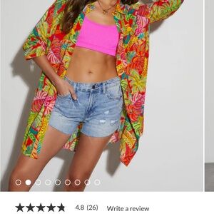 VICI 💦☀️🏖️ Coveted Button Down Shirt Dress